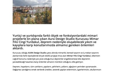 YAPI Magazine: Filiz Cingi Yurdakul explained the precautions against the destructions due to the earthquake